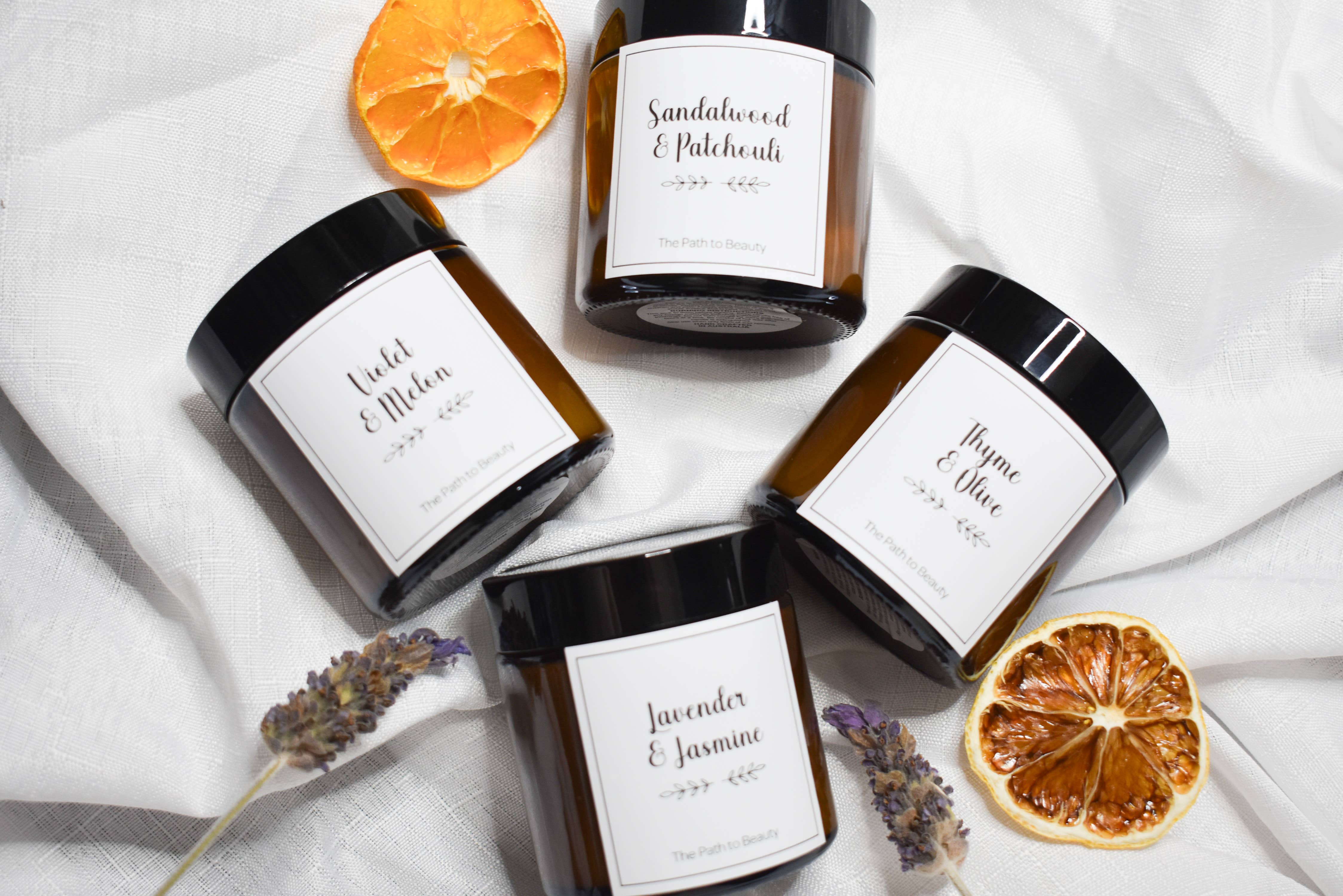 The Path to Beauty - Wholesale Jar/Filled Candle - Lavender & Jasmine1