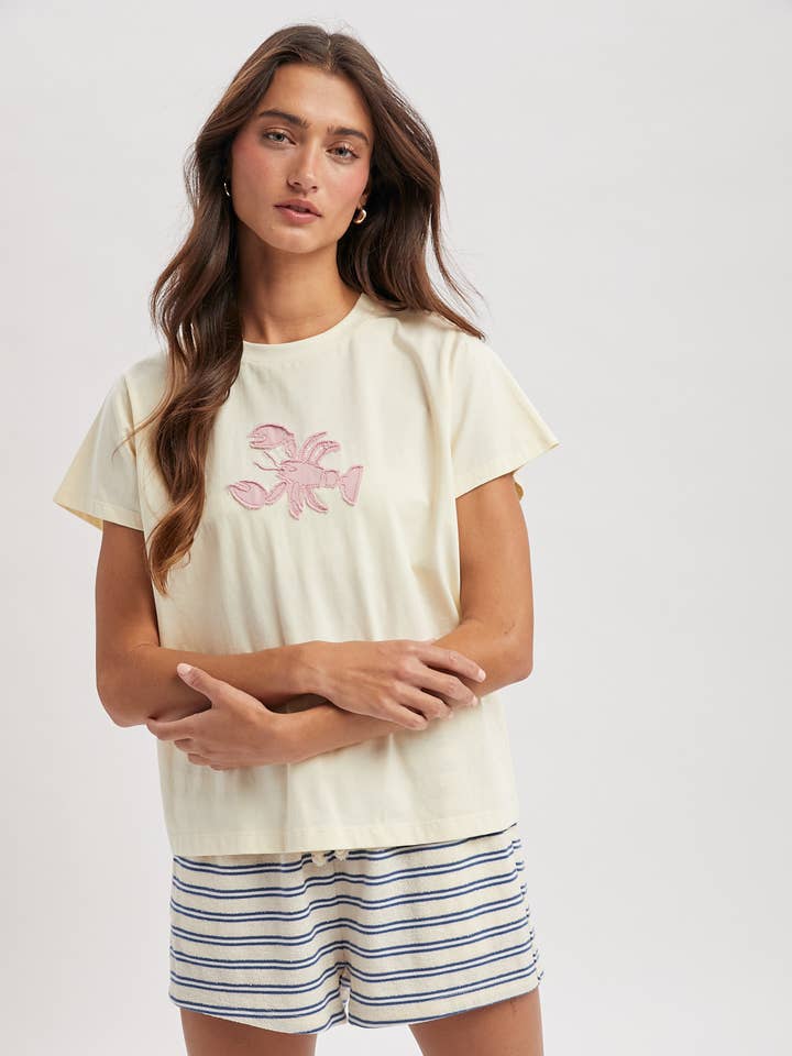 LOBSTER PATCH TEE / WL25-11862 for wholesale by Wishlist Apparel