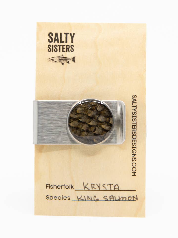 Pinza para billetes de piel de pescado curada para venta al por mayor de Salty Sisters Designs