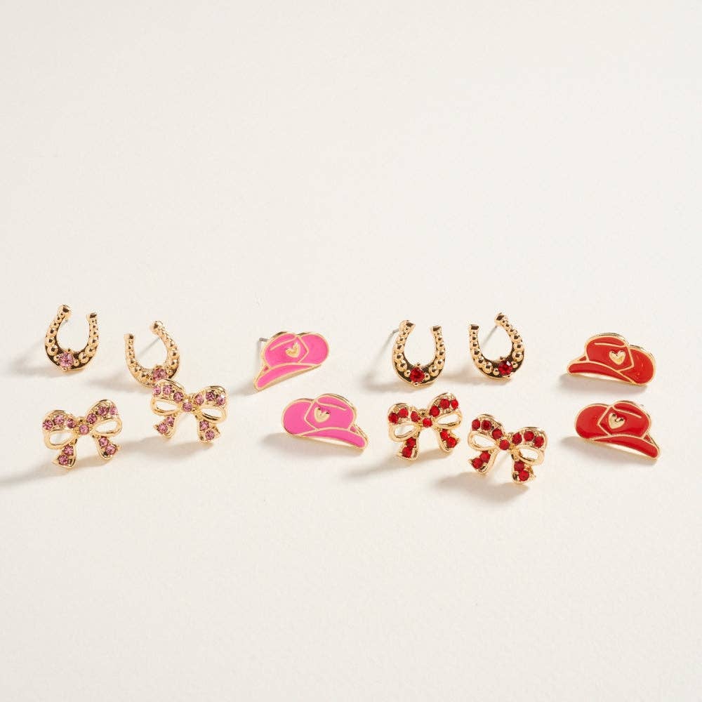 Designature New York - Vendita all'ingrosso Parure di gioielli - Set di 3 paia di orecchini a tema San Valentino occidentale0