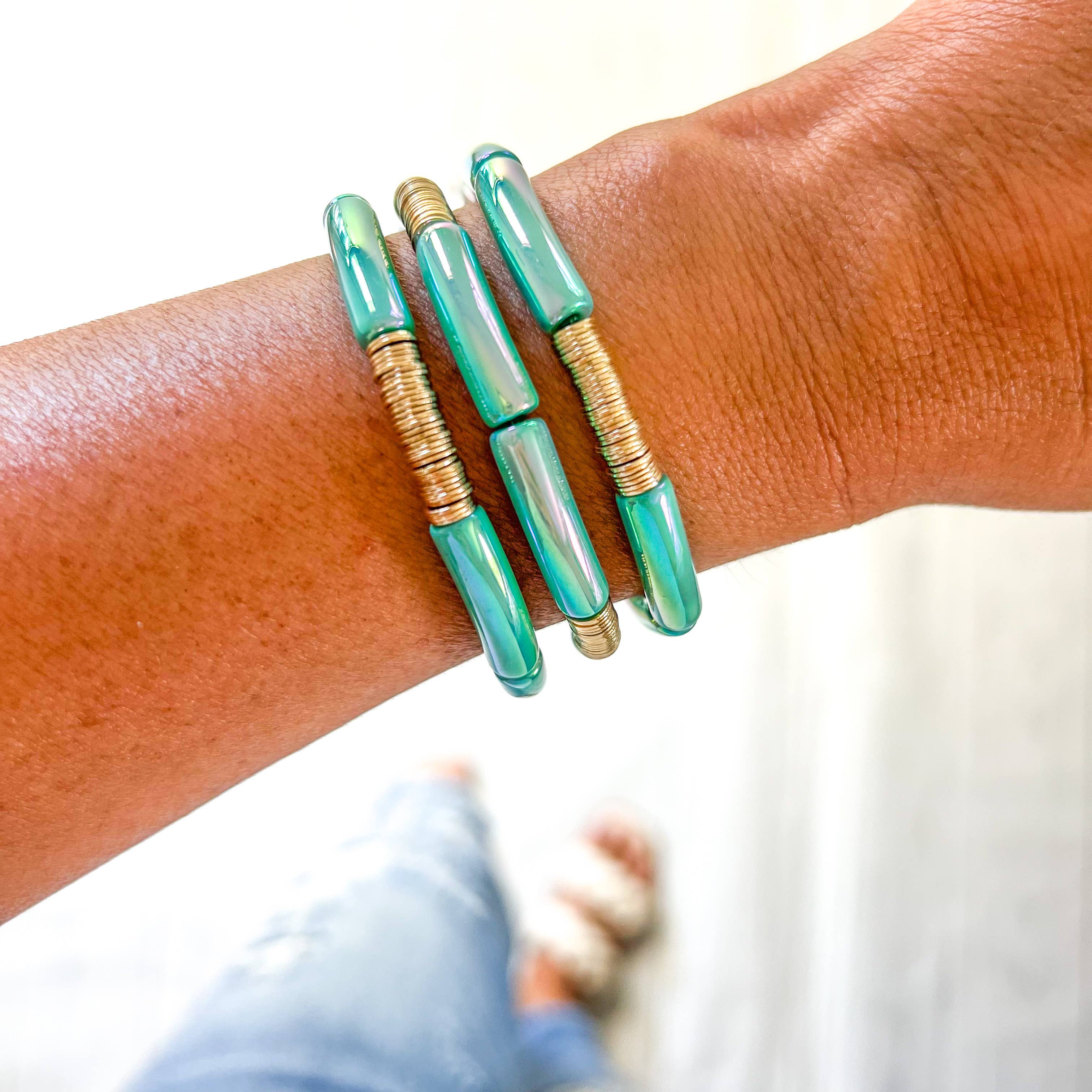 Savvy Bling - Wholesale Beaded Bracelet - Metallic Tube Bracelets22