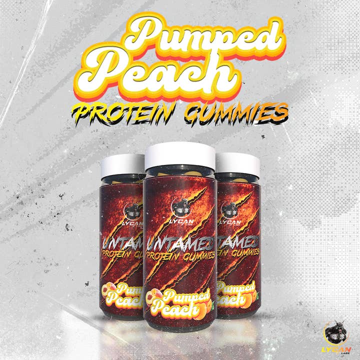 Lycan Labs – wholesale Oralt tillskott/Vitamin – UNTAMED PROTEIN GUMMIES PUMPAD PERSIKA, 56 Gummies, 7 Portioner