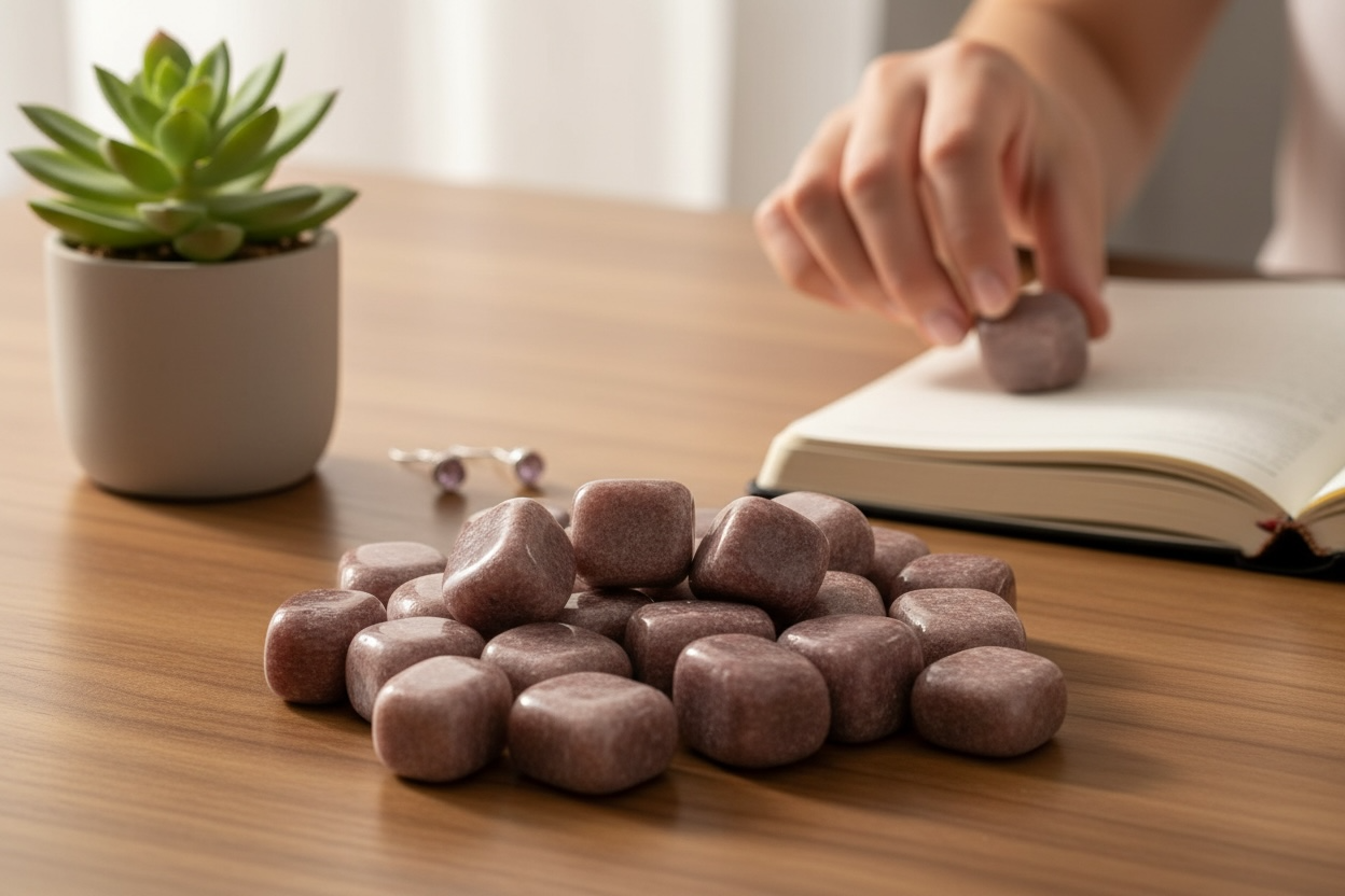 Quasar Gems USA - Wholesale Spiritual Stone/Crystal - Strawberry Quartz Tumbled 20-30mm  1KG-2lbs2