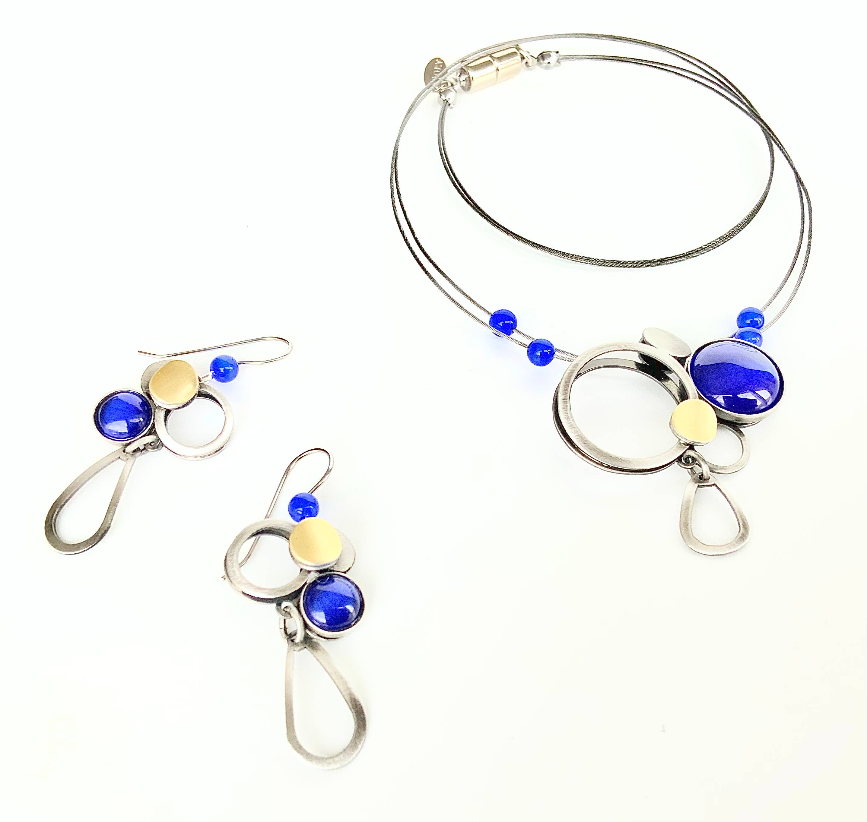 Christophe Poly / Crono Design - Vente Parures de bijoux - ENSEMBLES Préemballés (DFY1) - 6xColliers17'' & Ensembles d'Oreilles & Présentoirs Gratuits37