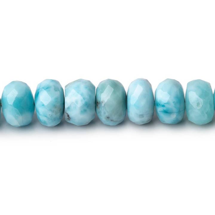 4-7mm Larimar Faceted Rondelle Beads 18 inch 138 pieces AA for wholesale by Beads of Cambay