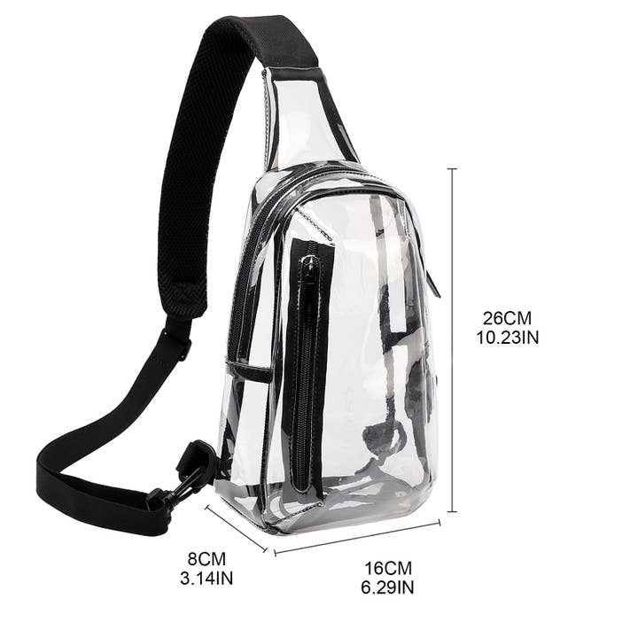 Diacly - Wholesale Crossbody Bag - Women's - Clear Transparent Sling Chest Bag
