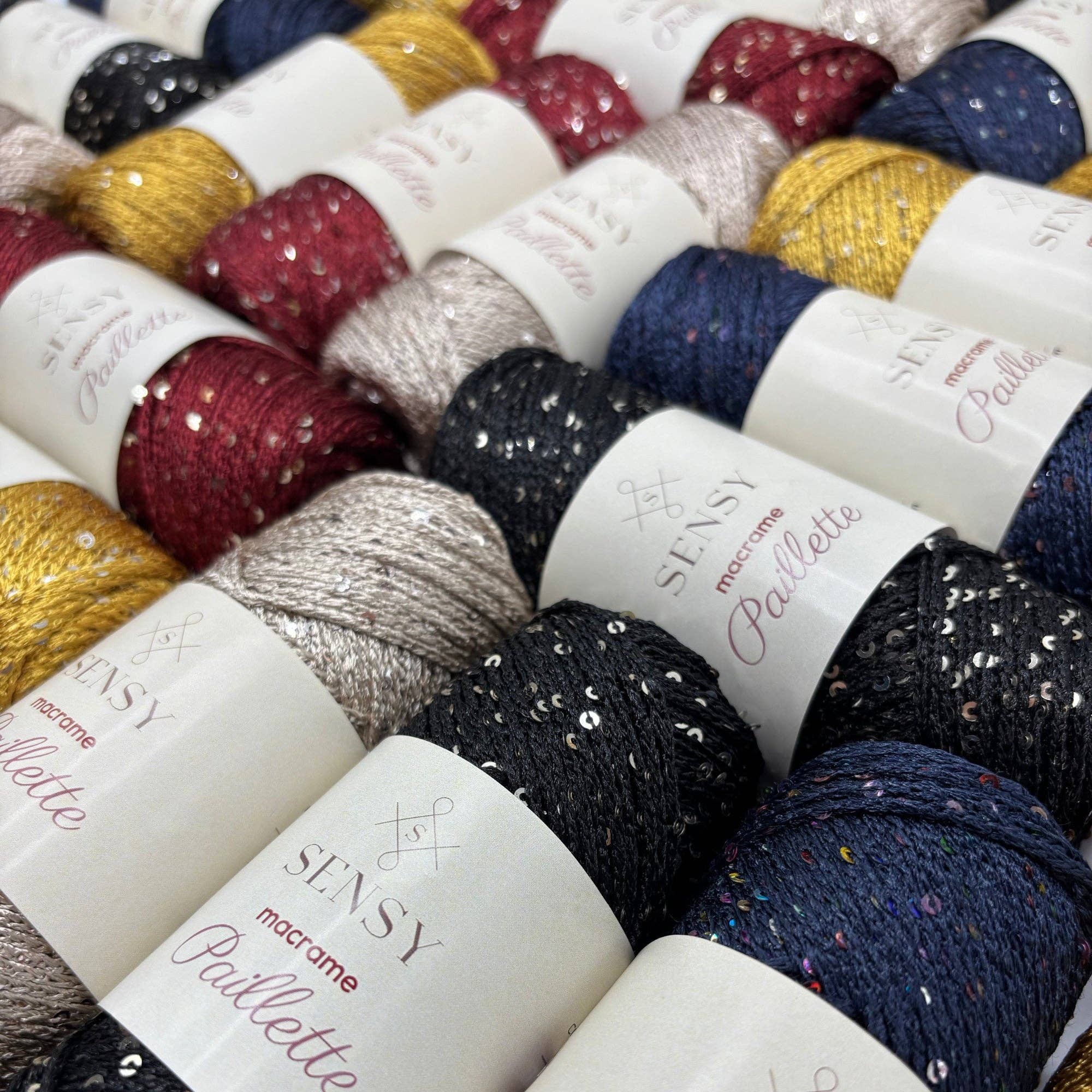 Sensy - Wholesale Craft Supplies - Sensy Paillette Macrame Cord - 109 Yards 100% Polyester12