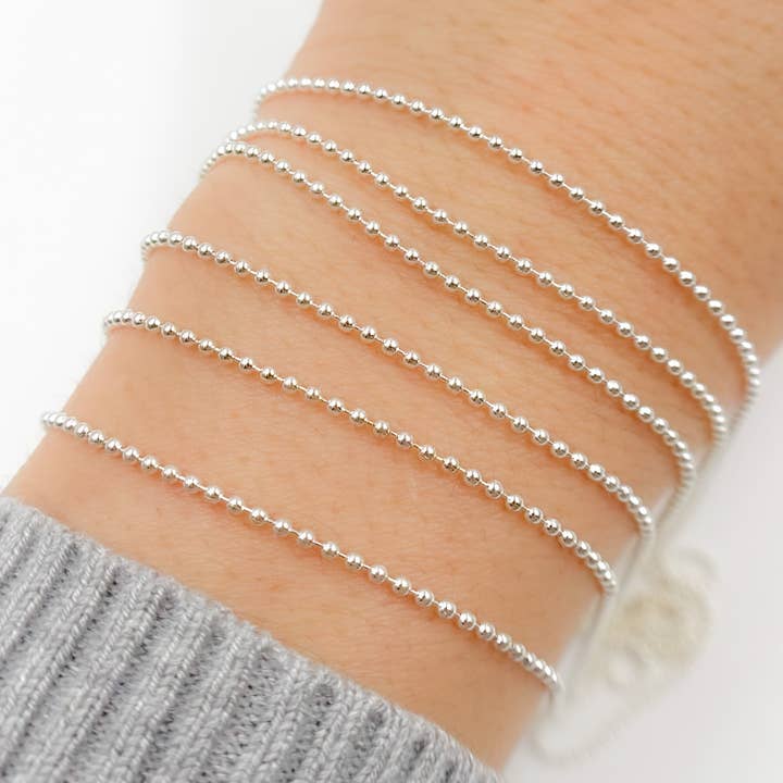 Tresor Jewelry Inc. - Wholesale Link & Chain Necklace - V112SS. Sterling Silver Ball Chain3