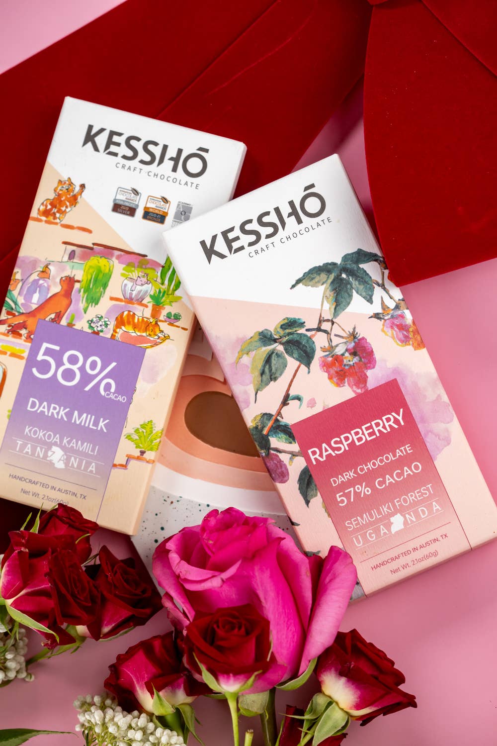 KESSHŌ - Wholesale Chocolate Bar - Raspberry 57% Dark Chocolate  Bar– Single Origin5