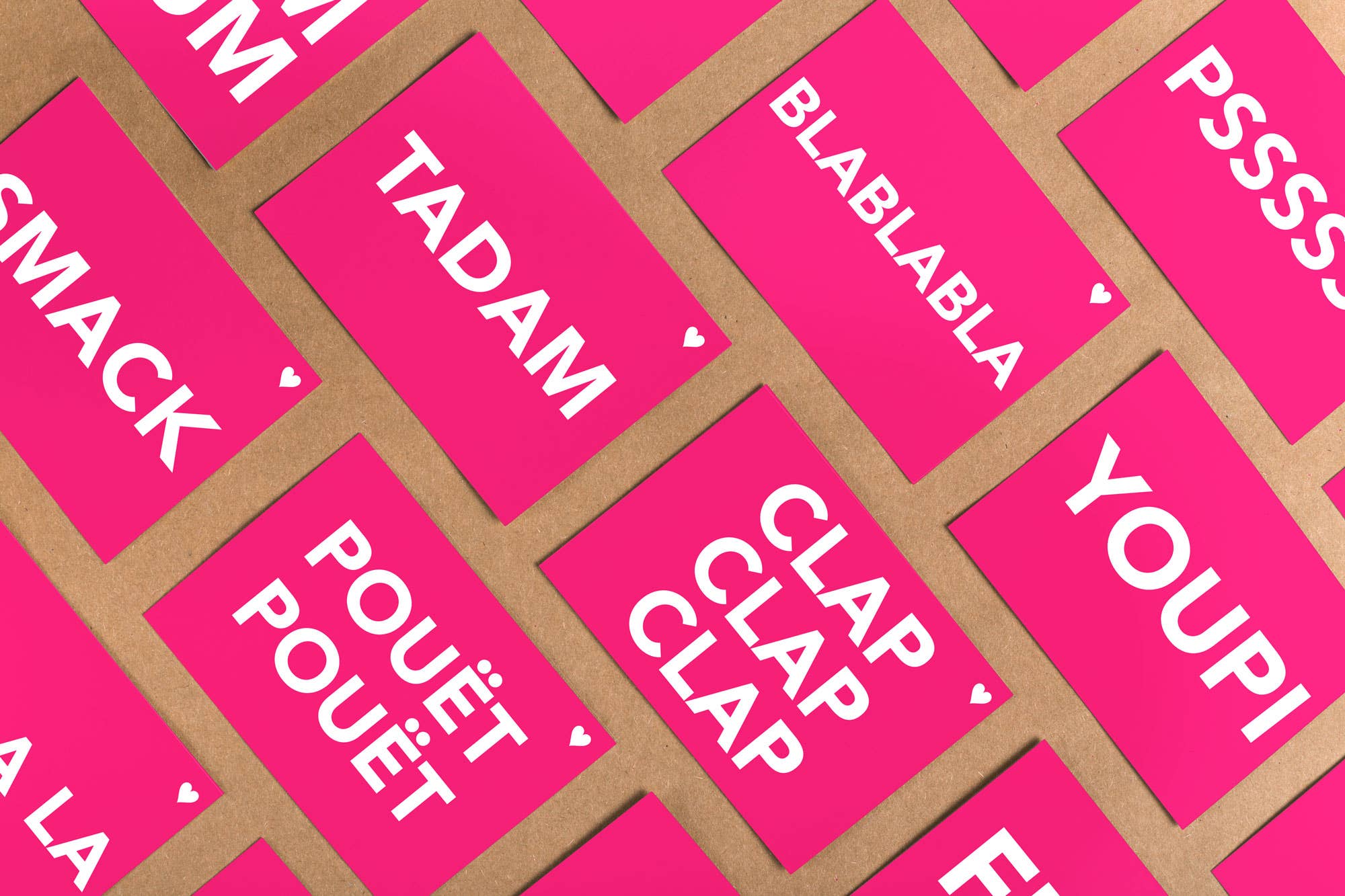 Pied De Poule - Venta al por mayor Tarjetas de amor - TARJETA FLUORESCENTE A5 - BOOM BOOM2