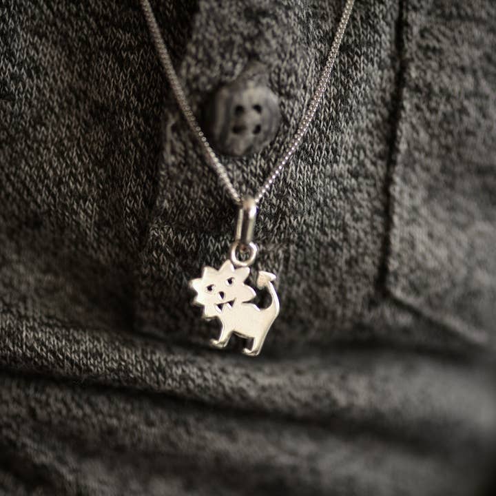 Colar de leão em prata esterlina por atacado de RoxyLab