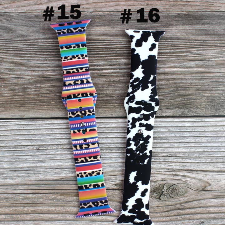 ShopTrendsNow - Wholesale Watch Band/Strap - Women's - Animal Themed Printed Silicone Bands Apple Watch