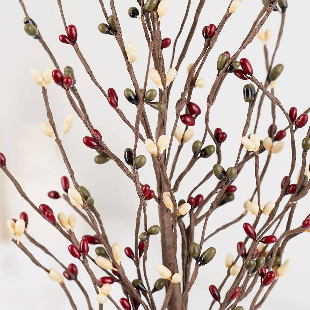 Factory Direct Craft – wholesale Artificial flowers – 25" Fall Color Pip Berry Spray - Select Color  2