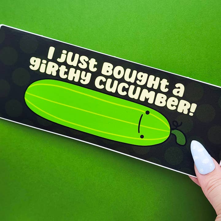 Autocollant de Pare-chocs Concombre Épais pour la vente par Toku Arts