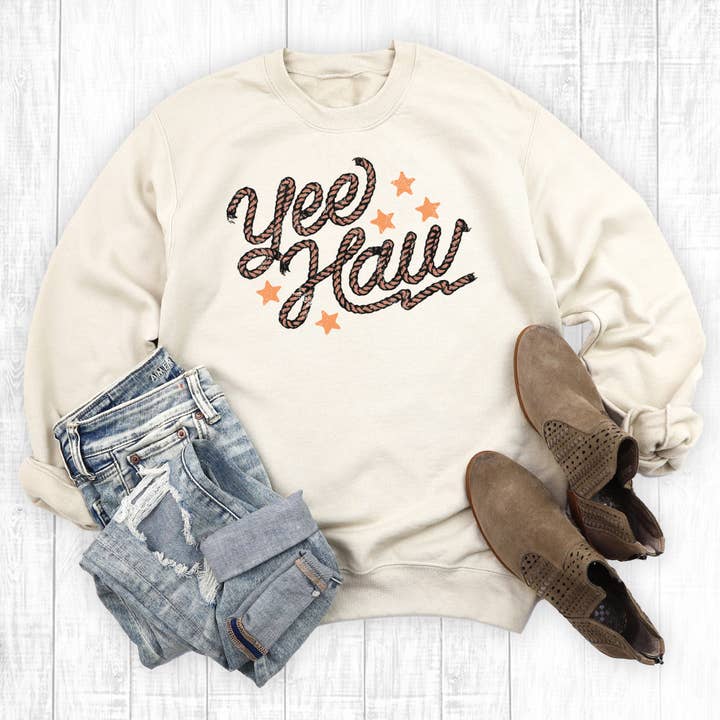 Sweatshirt Western Yee Haw Rope pour la vente par The Way Down South