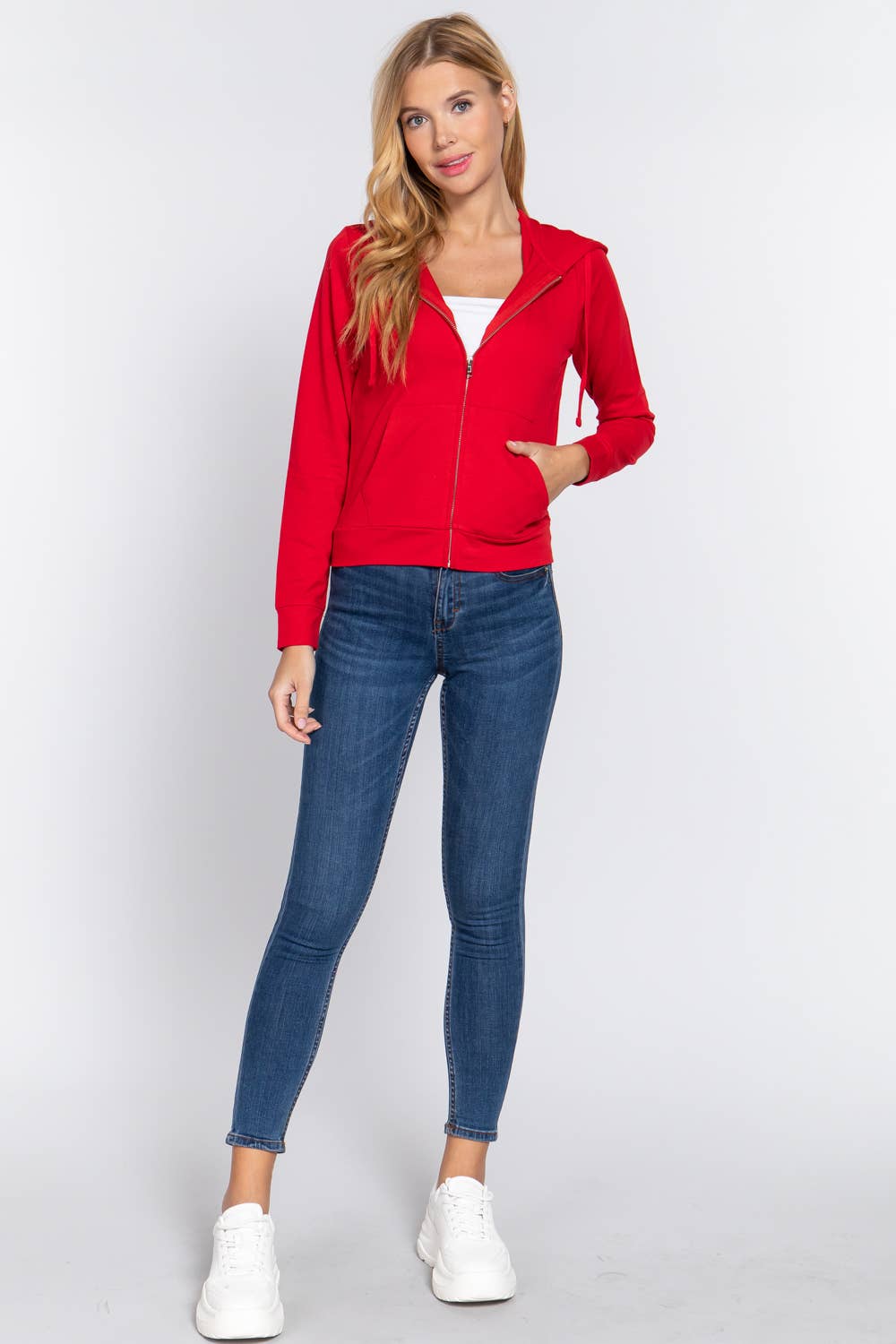 Active Basic | Active USA - Wholesale Hoodie - Women's - Long Sleeve Zipper French Terry Hoodie Jacket8