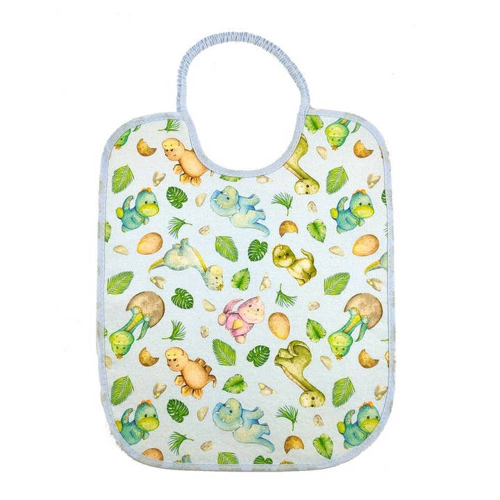 SPLASH bib in fabric paired with sponge cm.27x34 with elastic for wholesale by Almatex srl