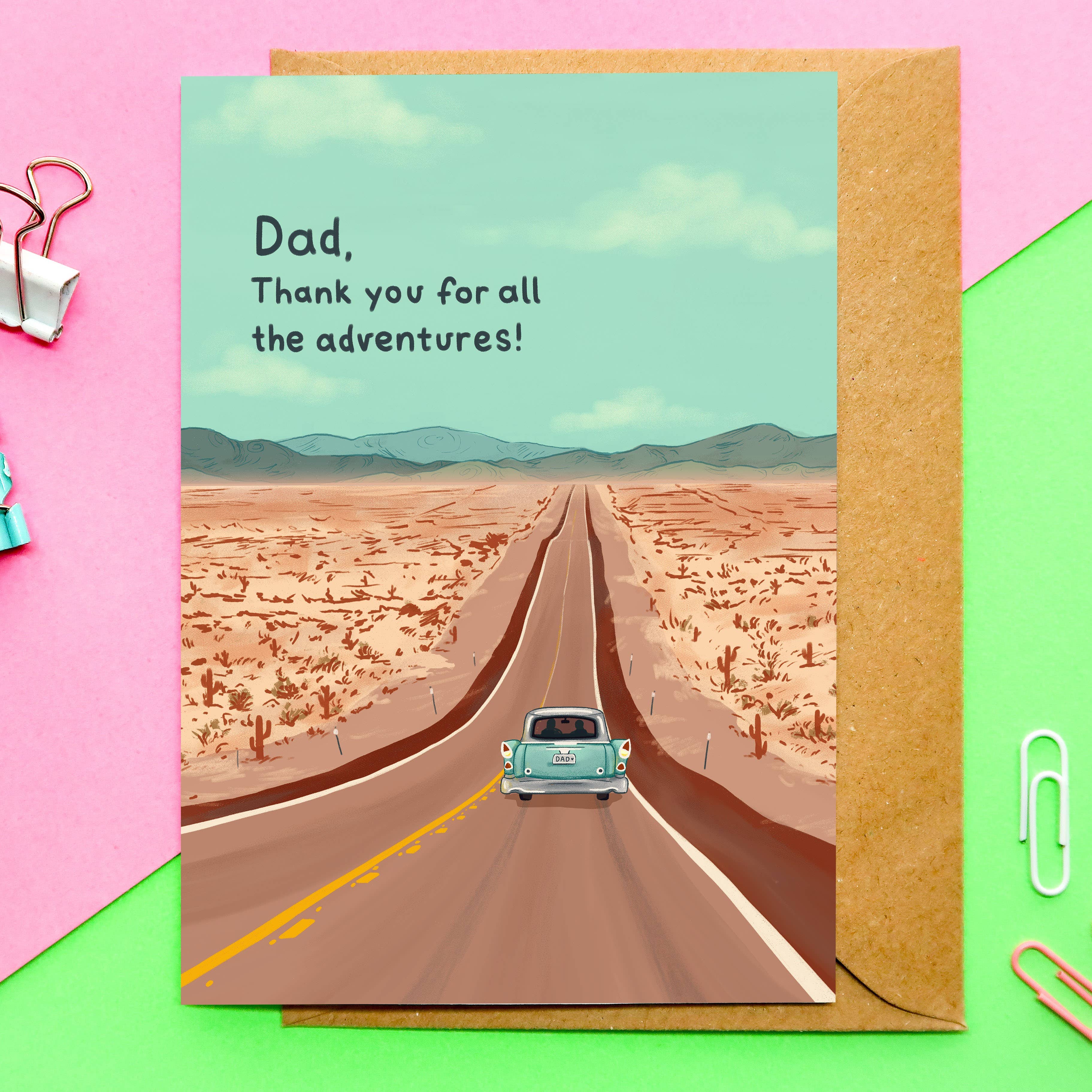 Emily Peet Illustration - Vente Carte pour la fête des Pères - Carte Papa du Désert | Carte Papa Voyage, Carte Homme, Fête des Pères0