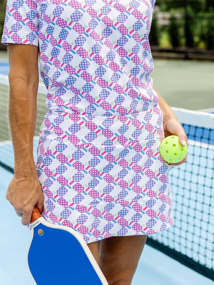 Swing Skort 13" - Let's Play Pickle Pink/Blue per la vendita all'ingrosso da parte di sailor-sailor