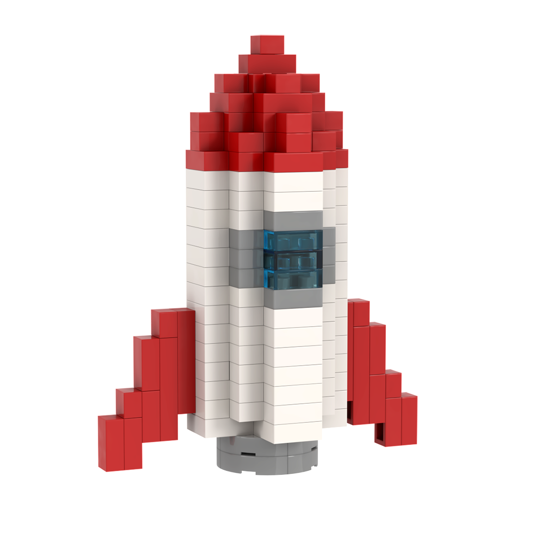 Brixies – Großhandel Spielzeugbaukasten – Kinder – BRIXIES Postkarte Rakete1