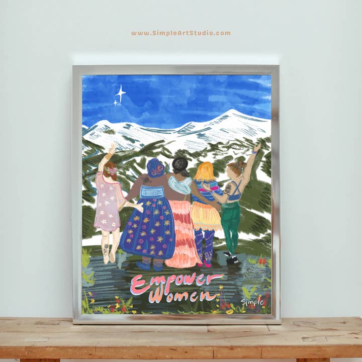 Mountain Colorado Women Art print for wholesale by Simple Art Studio LLC