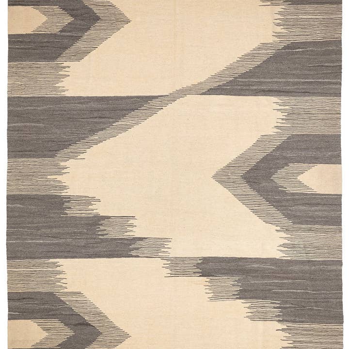 Tapis Kilim Turc Contemporain Fait Main (8'2'' x 11'6'') pour la vente par Rugtolia