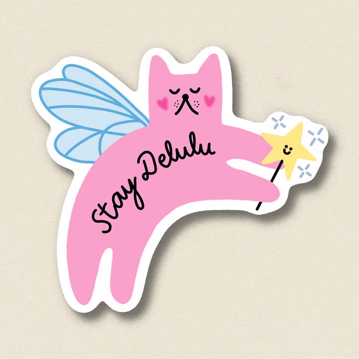 Sticker Stay Delulu for wholesale by Jenne Grassmann