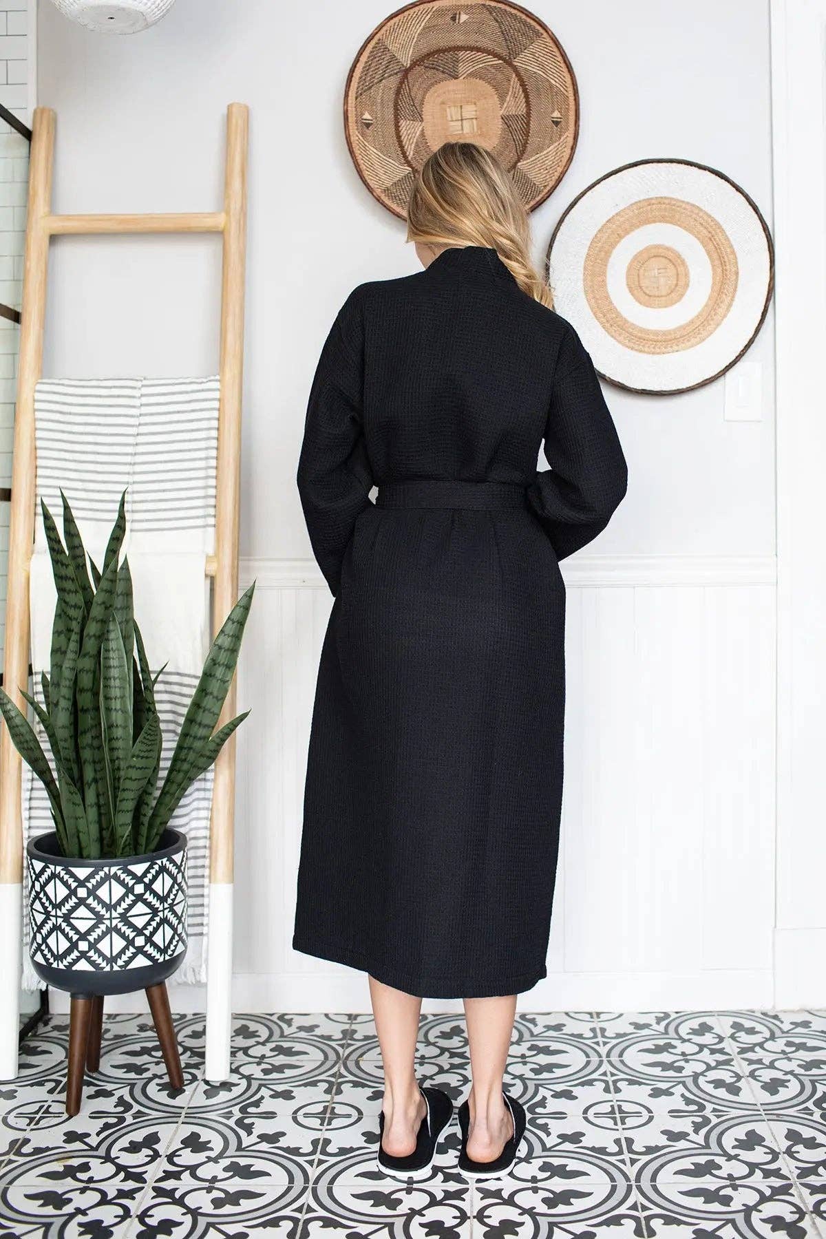 Lotus Linen - Wholesale Robe - Women's - Lightweight Cotton Waffle Robe for Women- SPA Bathrobe10