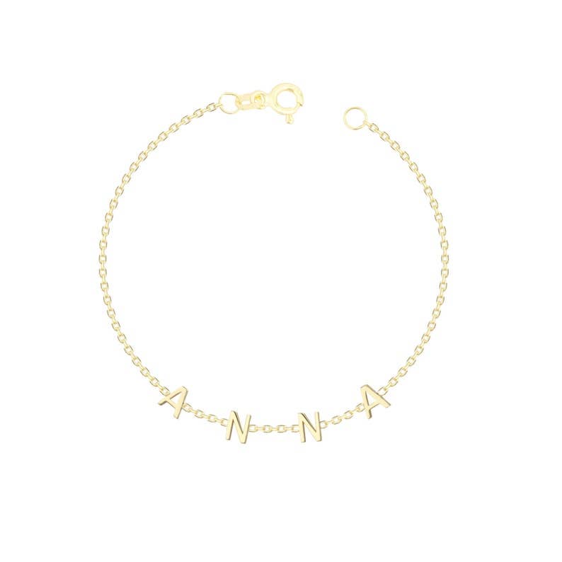 JoyPersonalized - Vendita all'ingrosso Braccialetto con ciondolo/pendente - Bracciale con lettere4