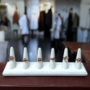 Sincerely Sarah - Wholesale Band/Stacked Ring - Zig Zag Hand Forged Copper Rings6