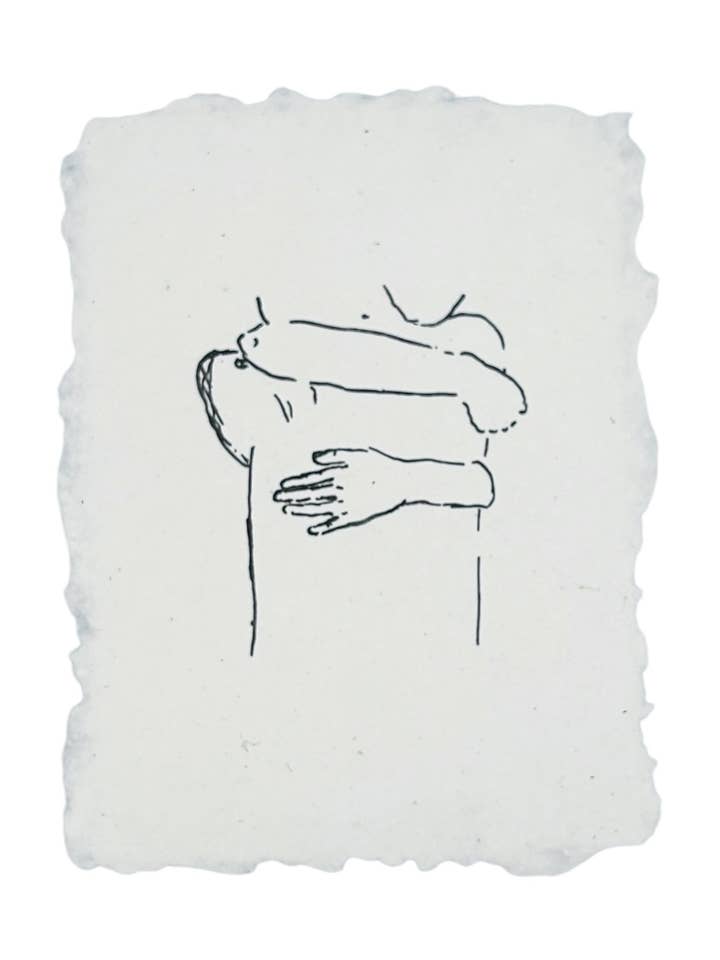 hug sketch art print for wholesale by farmette