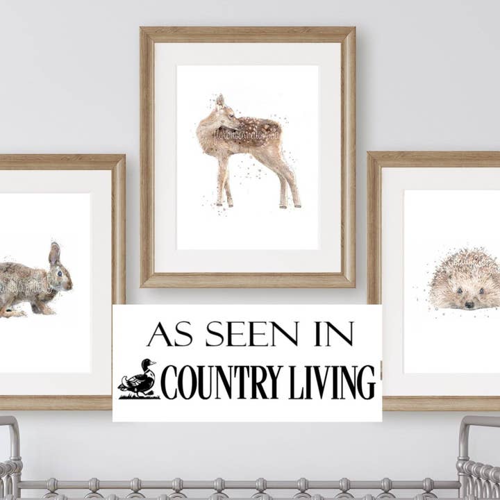 Florence & Lavender - Wholesale Art Print - Wildlife Nursery Collection0