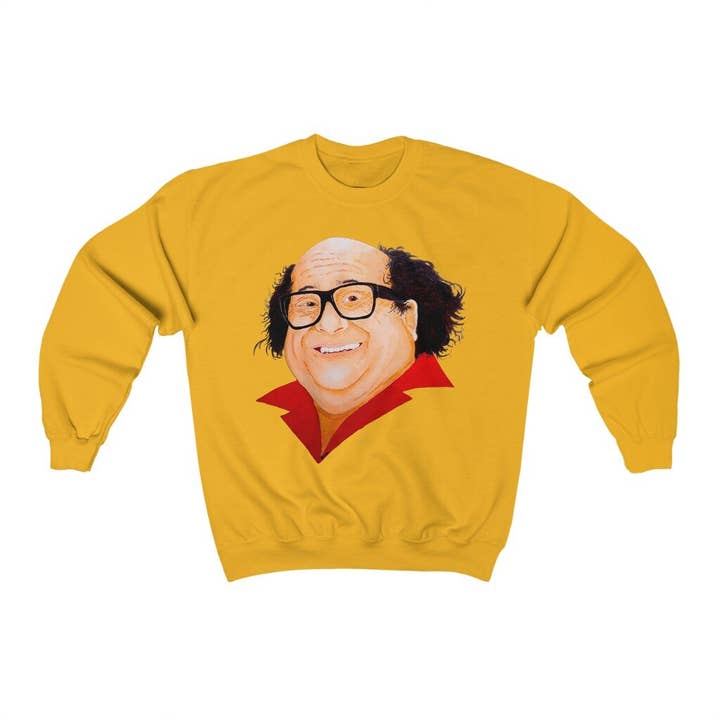 Watercolors by Joshy – Engroshandel Grafisk Sweatshirt - Unisex – Danny DeVito bærbar akvarel Crewneck Sweatshirt4