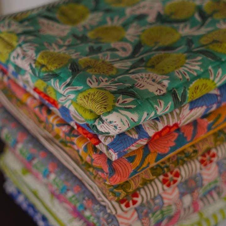 Annahmol - Wholesale Quilt - Kids & Baby - Wood Block Print Reversible Cotton Baby Blanket6