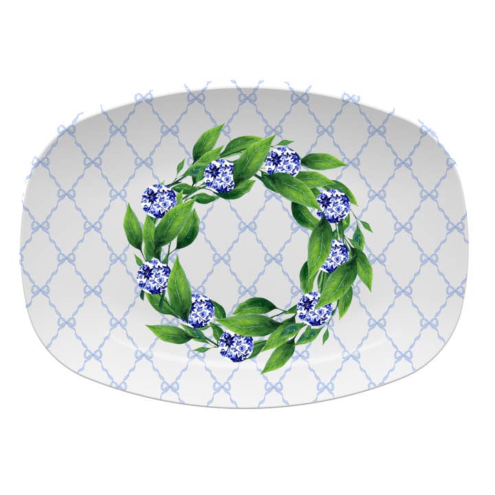 Platter - Chinoiserie Wreath Platter for wholesale by Peachy Pendants