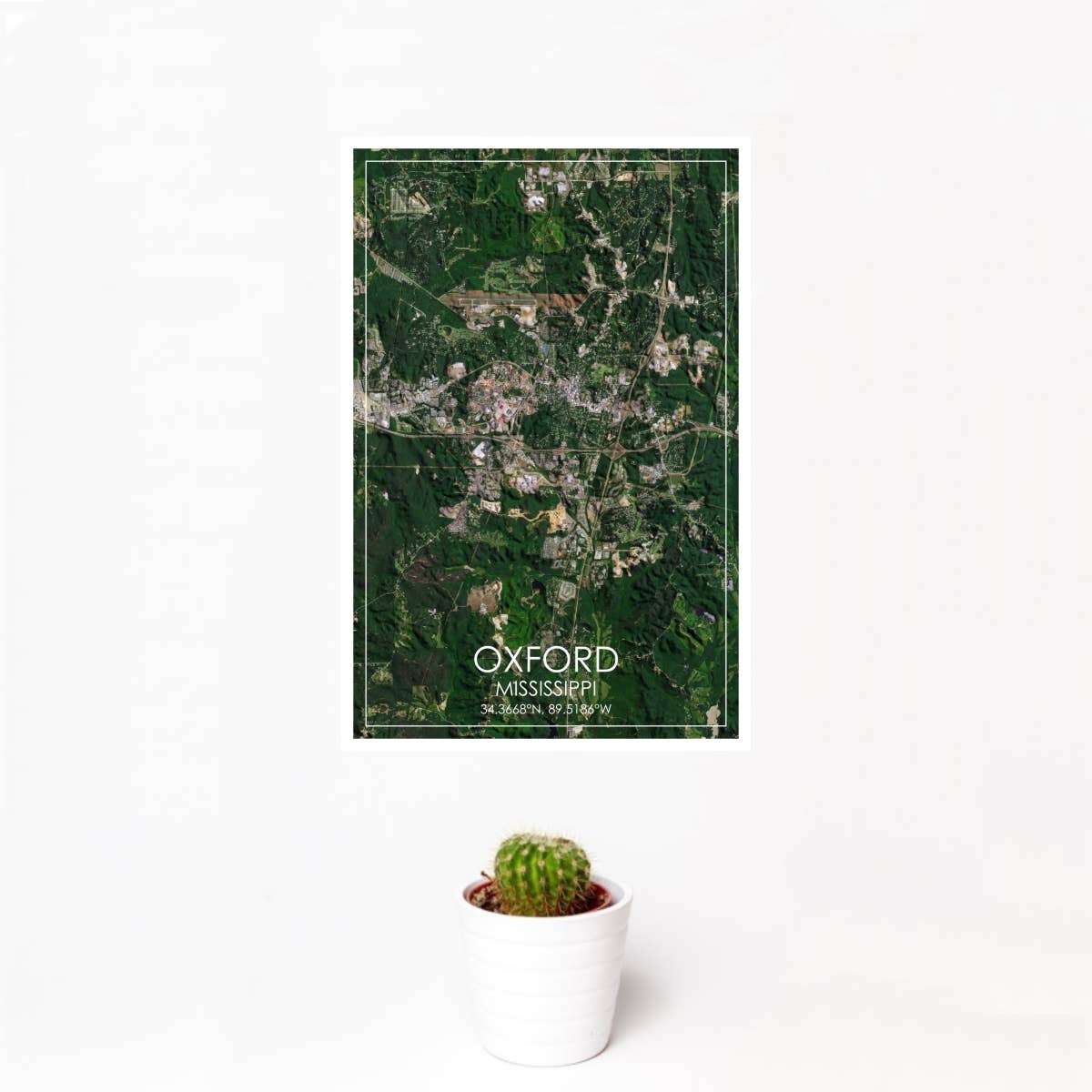 JACE.design - Wholesale Art Print - Oxford MS Map Print Satellite0