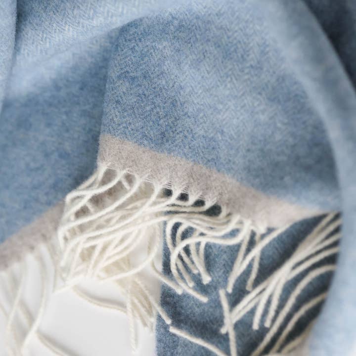MoST - Wholesale Throw Blanket - Merino/cashmere Throw Blanket MILANO - blue1