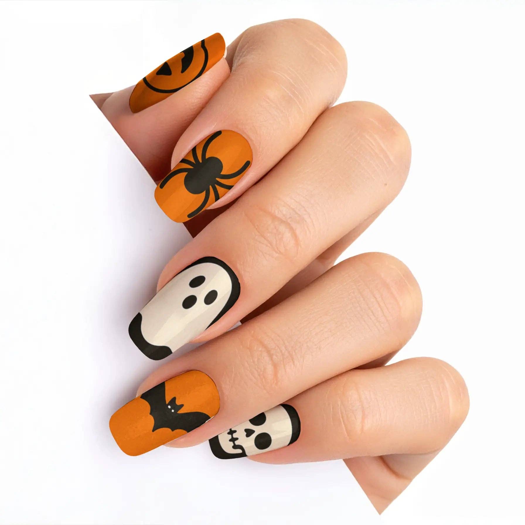 FYNE BODY - Wholesale Press-on/fake nails - Pumpkin Patch Glam Halloween Press-On Nails80