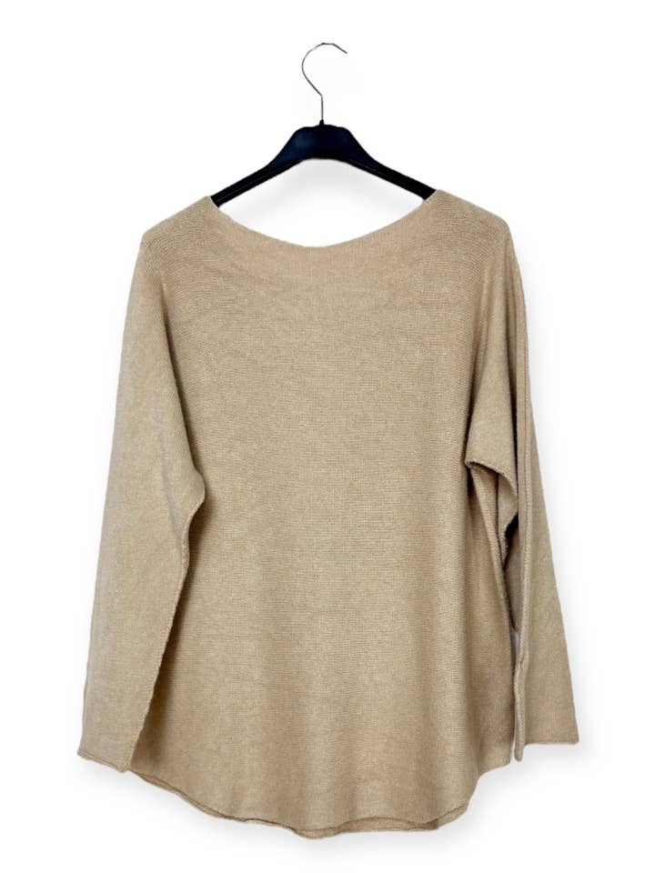 Lucky Nana - Wholesale Knit Sweater - Women's - AH 3165 - V-Neck Sweater with Bohemian Flocking14