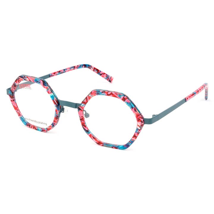 Nova 1101 – Eckiger Rahmen mit gesprenkeltem Finish für den Großhandel von EYEFUNC