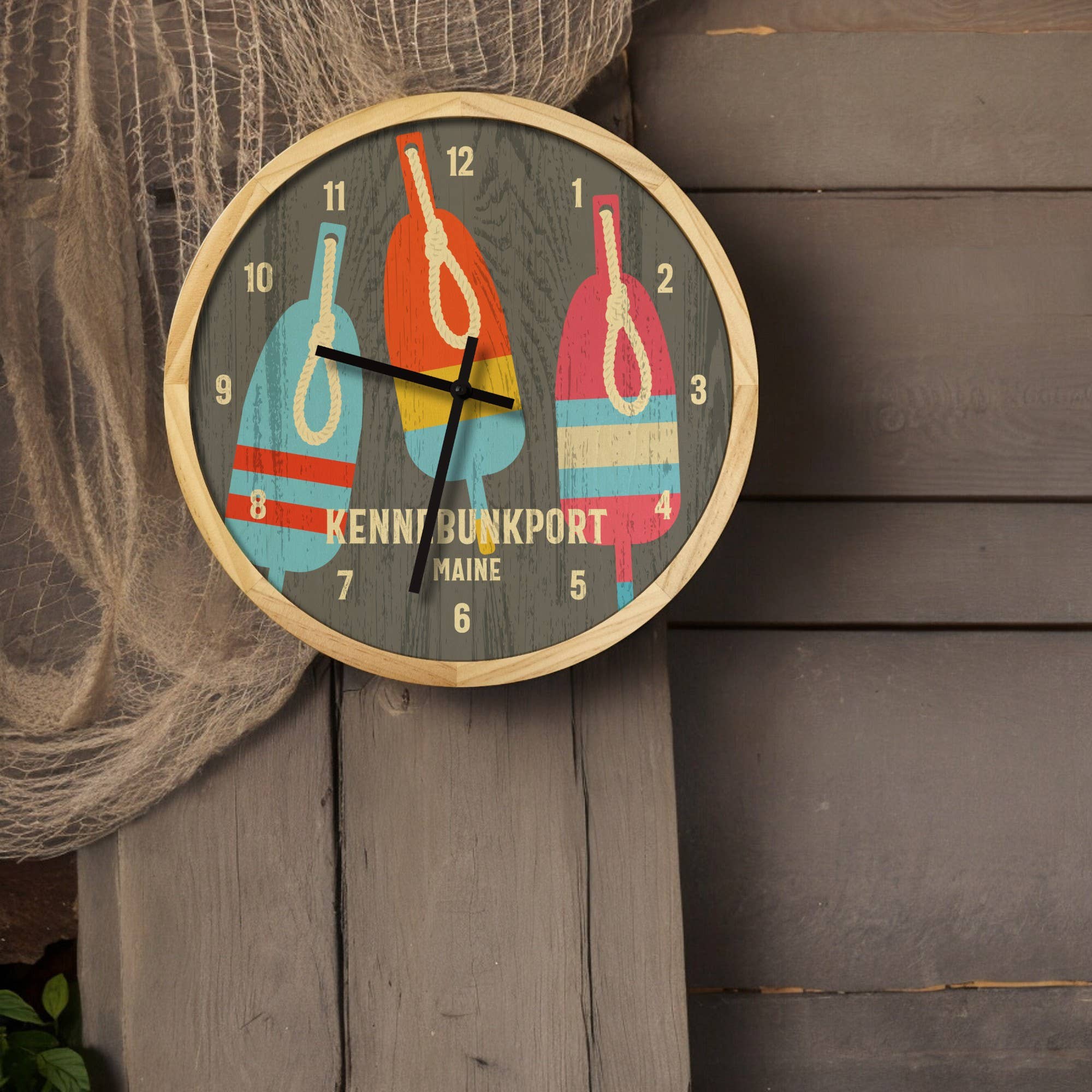 Local Time Clock Co. - Wholesale Wall Clock - Personalized Buoys Wall Clock - 12" Diameter9
