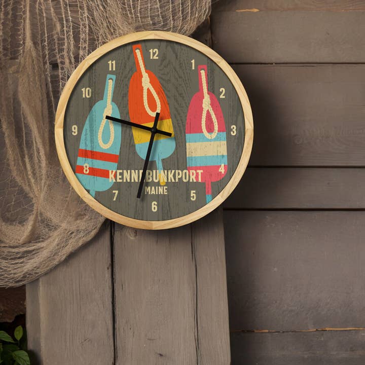 Local Time Clock Co. - Wholesale Wall Clock - Personalized Buoys Wall Clock - 12" Diameter9