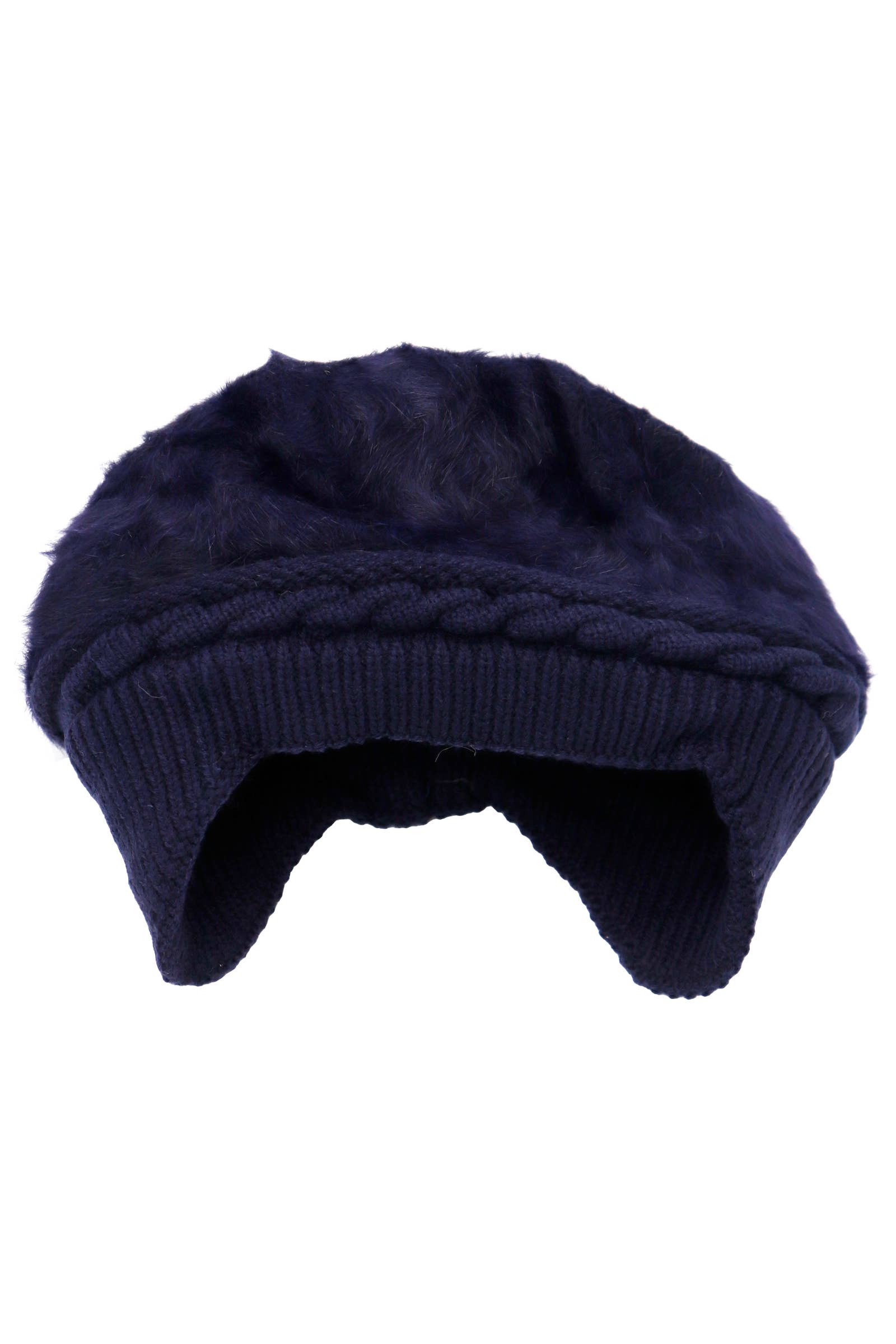 Cap Zone – wholesale Newsboy/Schoolboy Hat - Dam – Vegan Angora pälskabel stickad öronklaffmössa5