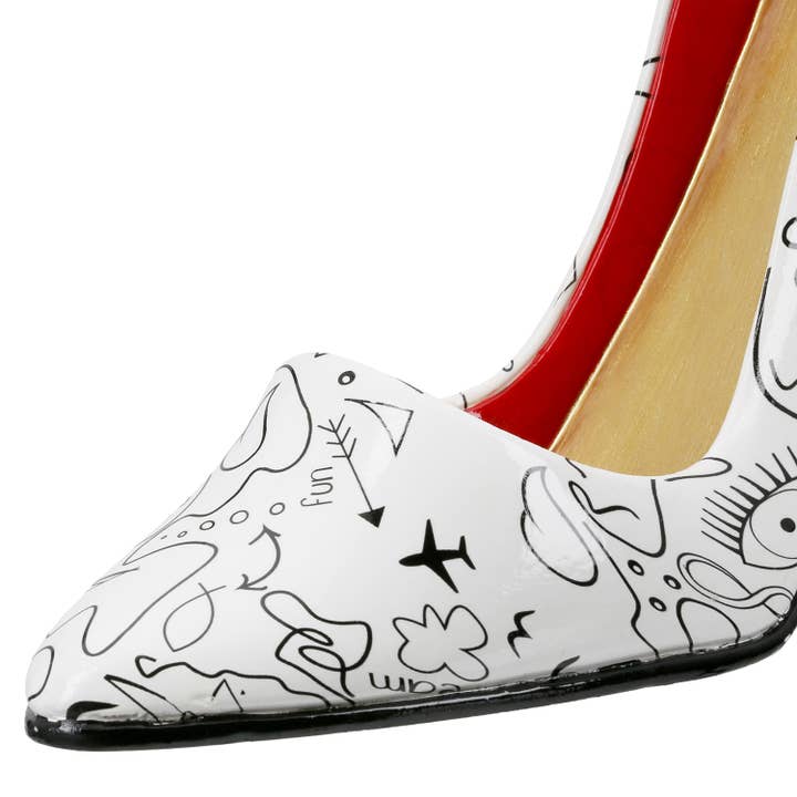 Bottle Holder Modern Art Pumps white H. 19 cm, PU 2 for wholesale on Faire3