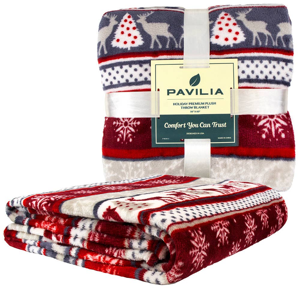 Pavilia – wholesale Prydnadsfilt – Pavilia julfleecefilt med säsongsmotiv35