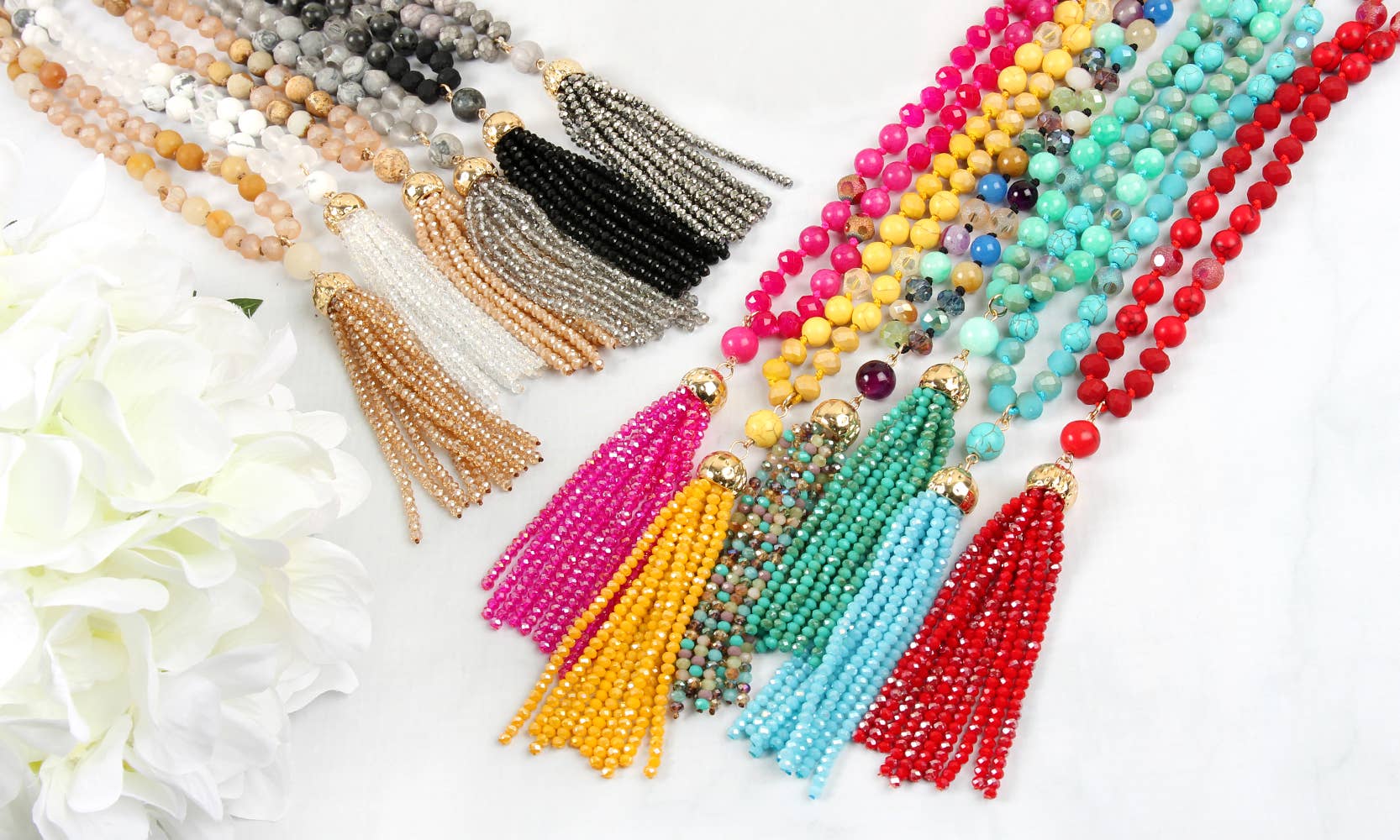 MYS Wholesale Inc - Wholesale Pendant/Charm Necklace - Rondelle Tassel Pendant With Polycord Necklace16