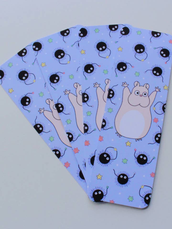 Soot Sprites And Boh Handmade Bookmark, Studio Ghibli for wholesale by Cosmic Paper Studio