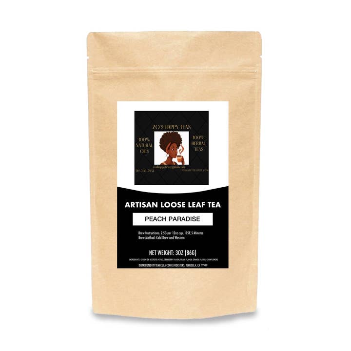 Peach Paradise for wholesale by Zonobia’s Happy Tea Spot