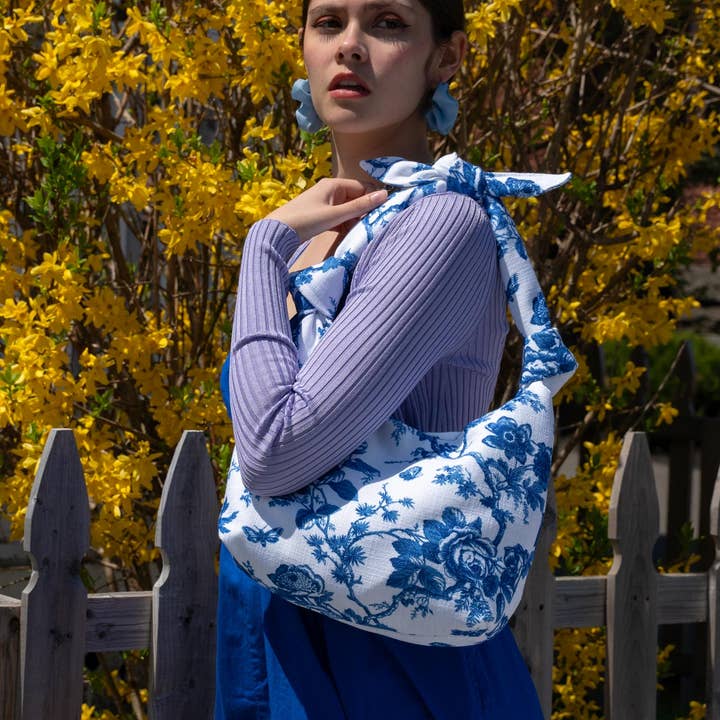 MLE - Wholesale Tote Bag - Women's - Nodo Linen Tote in Delft