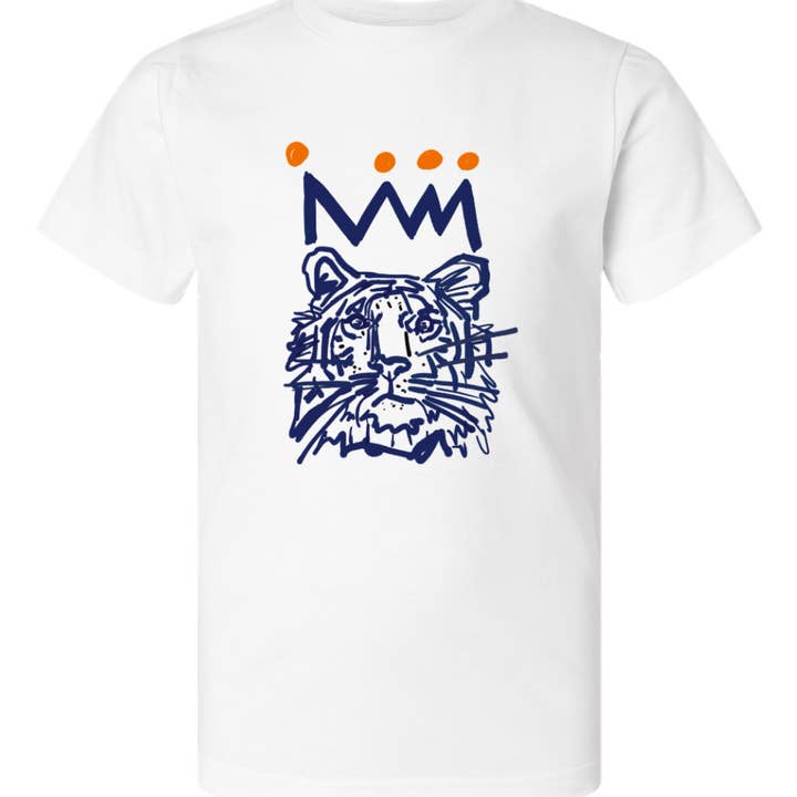 The Youth Navy x Orange Tiger T-shirt for wholesale by Stadium Shoppe & Co